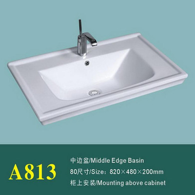 【廠家直銷(xiāo)批發(fā)陶瓷臺(tái)盆、臺(tái)上盆、浴室柜盆、洗臉盆、中邊盆A813】?jī)r(jià)格,廠家,圖片,其他水暖衛(wèi)浴五金,嘉善縣魏塘鎮(zhèn)鷹標(biāo)潔具商行-